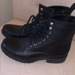 black steve madden combat boots